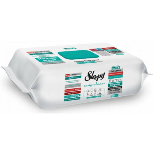 Вологі серветки для прибирання Sleepy Easy Clean Mountain Breeze, 100 шт